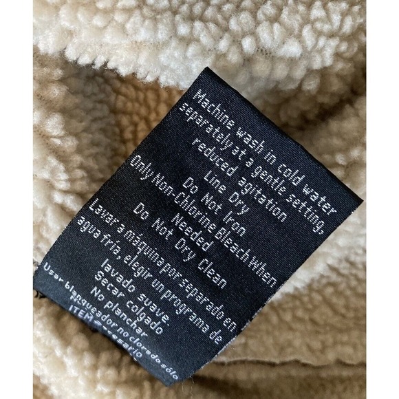 Vintage Utex Design Suede Sherpa Lined Coat Size Large Women’s Beige - Picture 5 of 9